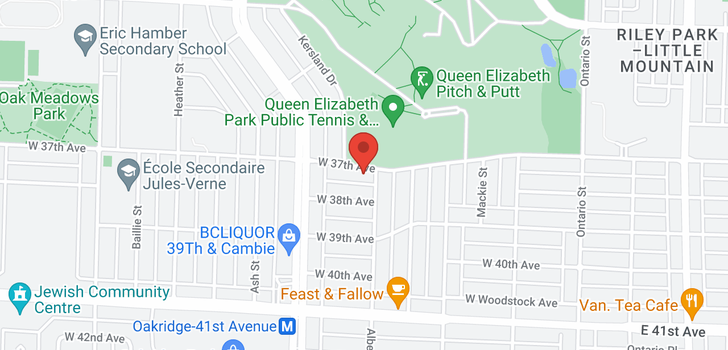 map of 416 W 37TH AVENUE